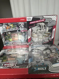 Pokemon TCG Scarlet and Violet Black Bolt and White Flare Binder Collection2pack - Image 1
