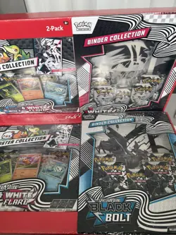 Pokemon TCG Scarlet and Violet Black Bolt and White Flare Binder Collection2pack - Image 2