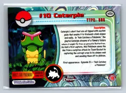 2000 Topps Chrome Pokemon Caterpie #10 - Image 2