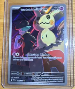 Pokemon Team Rocket's Mimikyu 238/217 Full Art Holo Basic Illustration Rare - Image 1
