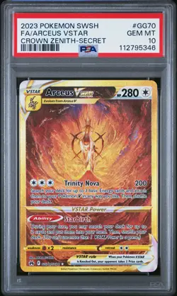 2023 POKEMON SWORD & SHIELD CROWN ZENITH SECRET FULL ART/ARCEUS VSTAR PSA 10 - Image 1