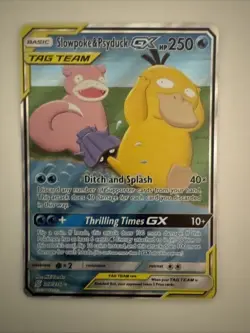 Pokemon TCG Slowpoke & Psyduck GX Tag Team Alt Art Unified Minds 218/236 NM/NM+ - Image 2