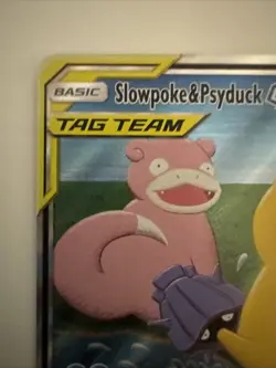 Pokemon TCG Slowpoke & Psyduck GX Tag Team Alt Art Unified Minds 218/236 NM/NM+ - Image 3
