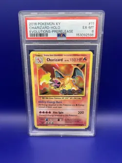 Charizard XY Evolutions Prerelease Stamped Promo PSA 6 Pokemon TCG - EX-MT - Image 1