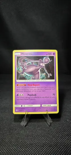 Pokemon Cracked Ice Mewtwo 75/214 Sun & Moon Unbroken Bonds Holo Rare 2019 - Image 1