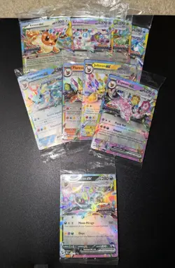 Pokemon Prismatic Evolutions COMPLETE SET Surprise Box Stamped Promos - SEALED - Image 1