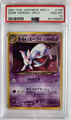 Pokemon Japanese Dark Espeon Neo 4/Destiny Holo #196 PSA 10 - Image 1