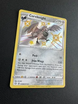 Corviknight SV089/SV122 Rare Shiny Shining Fates Shiny Vault Pokemon NM - Image 2
