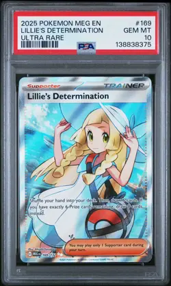 Pokemon Lillie's Determination Ultra Rare Holo PSA 10 169/132 Me01 Mega Evoluti… - Image 1