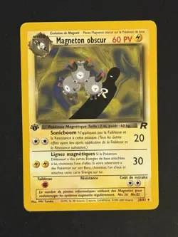 Pokemon Magneton obscur Rare 60PV 28/82 Team Rocket Francais edition 1 FRENCH - Image 1