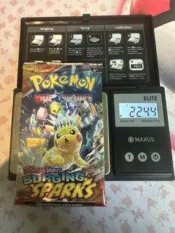 22.44g! HEAVY - Pokemon TCG Surging Sparks Booster Pack Sealed- Possible GODU - Image 1