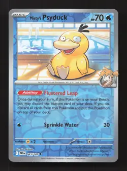 Misty's Psyduck 045/182 Uncommon Destined Rivals Pokemon Reverse Holo Near Mint - Image 1