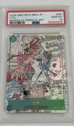 2025 One Piece EB03 Japanese #061 Uta Manga Alternate Art PSA 10 GEM MINT - Image 1