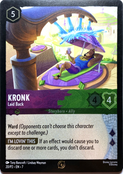 Kronk Laid Back 20 - Promos Yr 2 - Promo - Disney Lorcana - NM - Image 1