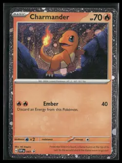 Charmander #047 Cosmos Holo Scarlet & Violet Promo Cards NM - Image 1