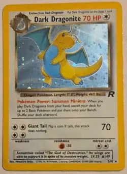Dark Dragonite Team Rocket 5/82 Holo Pokemon Card - Image 1