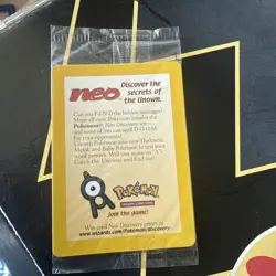 Pokemon TCG - Sealed Entei Black Star Promo 34 Reverse Holo Card WOTC - Image 1