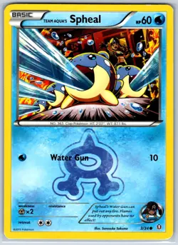 Team Aqua's Spheal Double Crisis 3/34 MP-LP Pokemon Card - Image 1
