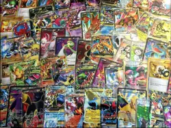 100 Pokemon Card Lot Holos Rares V EX GX BULK REVERSE MAX Box pack +ULTRA RARE. - Image 1