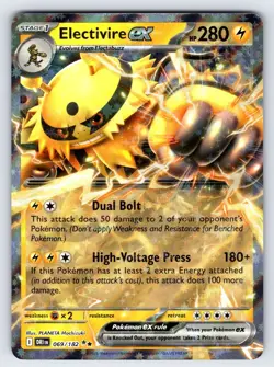 Electivire ex 069/182 Destined Rivals Pokemon Card Ultra Rare Holo - Nm - Image 1