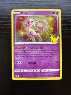 MEW 011/025 Celebrations 25th Anniversary HOLO RARE card 2021 Pokemon TCG - Image 1