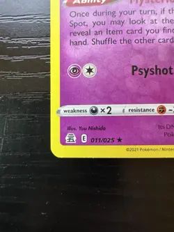 MEW 011/025 Celebrations 25th Anniversary HOLO RARE card 2021 Pokemon TCG - Image 4