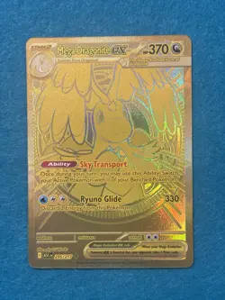 Mega Dragonite EX Gold Hyper Rare 295/217 Ascended Heroes Pokemon NM+ - Image 1