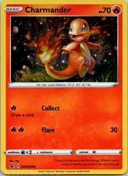 Charmander SWSH092 Holo Promo Sword & Shield Promo Pokemon NM - Image 1