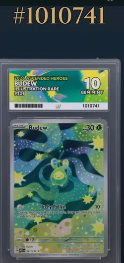 ACE 10 Pokemon TCG Budew IR Ascended Heroes #221 - Image 2