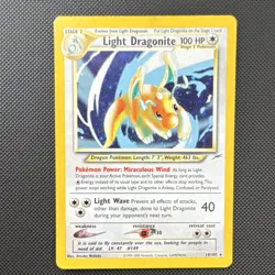 Pokemon Light Dragonite 14/105 Neo Destiny 2000 Stage 2 100 HP Holo Rare English - Image 1