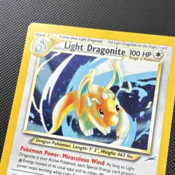 Pokemon Light Dragonite 14/105 Neo Destiny 2000 Stage 2 100 HP Holo Rare English - Image 2
