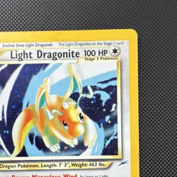 Pokemon Light Dragonite 14/105 Neo Destiny 2000 Stage 2 100 HP Holo Rare English - Image 4
