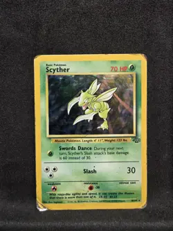 Vintage Pokemon TCG - Jungle - Unlimited Scyther 10/64 Holo: MP-/HP+ - Image 1