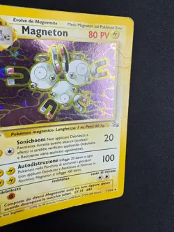 Pokemon Magneton 11/62 Fossil Rara Holo Prima Edizione Wizards ITA Carte Vintage - Image 3
