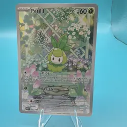 Pokemon Petilil 091/086 Sv: Black Bolt Illustration Rare Holo English 60 HP - Image 1