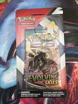 1x JIRACHI Pokemon Evolving Skies & Chilling Reign 2 Pack Blister W Pin SEALED - Image 1
