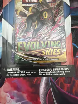 1x JIRACHI Pokemon Evolving Skies & Chilling Reign 2 Pack Blister W Pin SEALED - Image 2