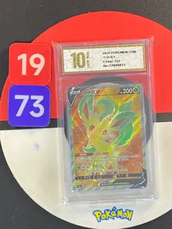 Pokemon TCG S-Chinese Sword &Shield Leafeon V SR CS4aC 133 Grade10 - Image 1