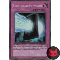 Yugioh Energy-Absorbing Monolith GLAS-EN075 Super Rare 1st Edition NM - Image 1