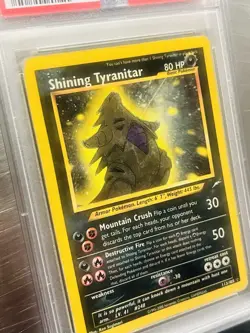 2002 Pokemon Shining Tyranitar Neo Destiny Holo 113/105 PSA 1 - Image 5