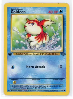 Pokemon TCG - Goldeen 53/64 - Jungle - 1st Edition Common - Image 1