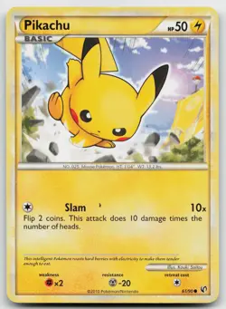 Pokemon tcg Undaunted #61/90 Pikachu Moderately played - Image 1