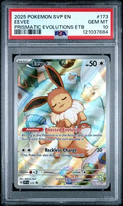 2025 POKEMON SVP EN-SV BLACK STAR PROMO #173 EEVEE PSA 10 - Image 1