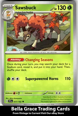 Sawsbuck #017/162 SV05: Temporal Forces Pokemon Uncommon - Image 1