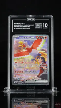 ETHAN'S HO-OH EX 230/182 SPECIAL ILLUSTRATION RARE POKEMON TAG 10 GEM MINT - Image 1