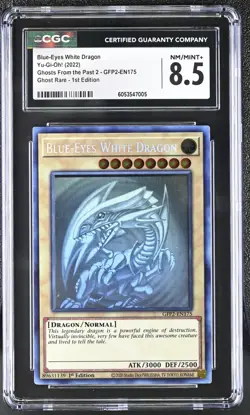 CGC 8.5 Yugioh Blue-Eyes White Dragon GFP2-EN175 Ghost Rare 1st Edition *7005 - Image 1
