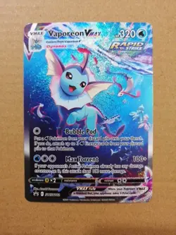 Pokemon TCG Vaporeon VMAX SWSH182 Sword & Shield Black Star Promo Holo - Image 1