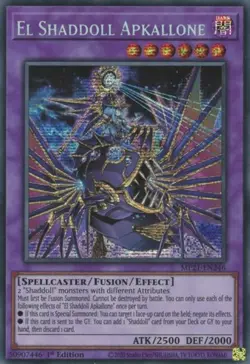 Yugioh! LP El Shaddoll Apkallone - MP21-EN246 - Prismatic Secret Rare - 1st Edit - Image 1