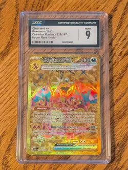 Pokemon TCG Charizard EX 2023 Obsidian Flames Holo Hyper Rare Card 228/197 SV03 - Image 1