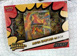 Pokemon Ascended Heroes Mega Emboar EX Box Sealed New - Image 1